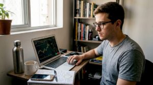 Pessoa manipula o valor das criptomoedas