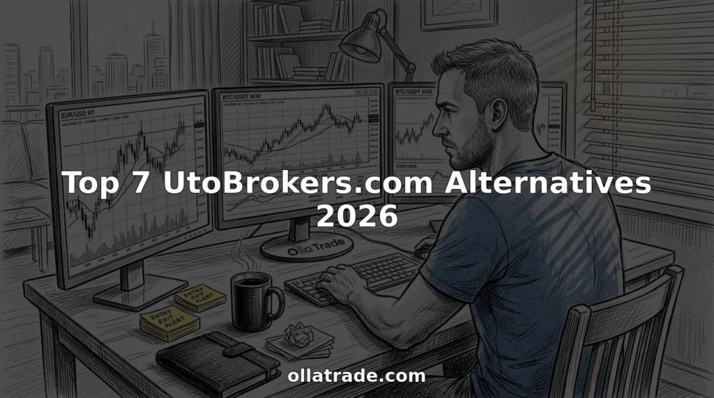 Trader monitoring multiple screens at home office