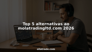 Homem utiliza notebook para operar na bolsa, trabalhando em casa na mesa da sala.