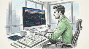 Trader reviewing margin call alert on computer